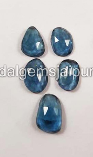 London Blue Topaz Rose Cut Slices